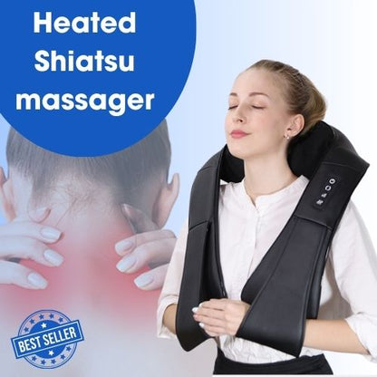 Heated Shiatsu Massager for Neck / Shoulders / Cervical Spine / Trapezius